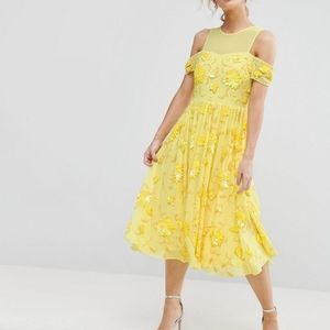 VHTF ASOS Bright Embellished Midi Dress 12P